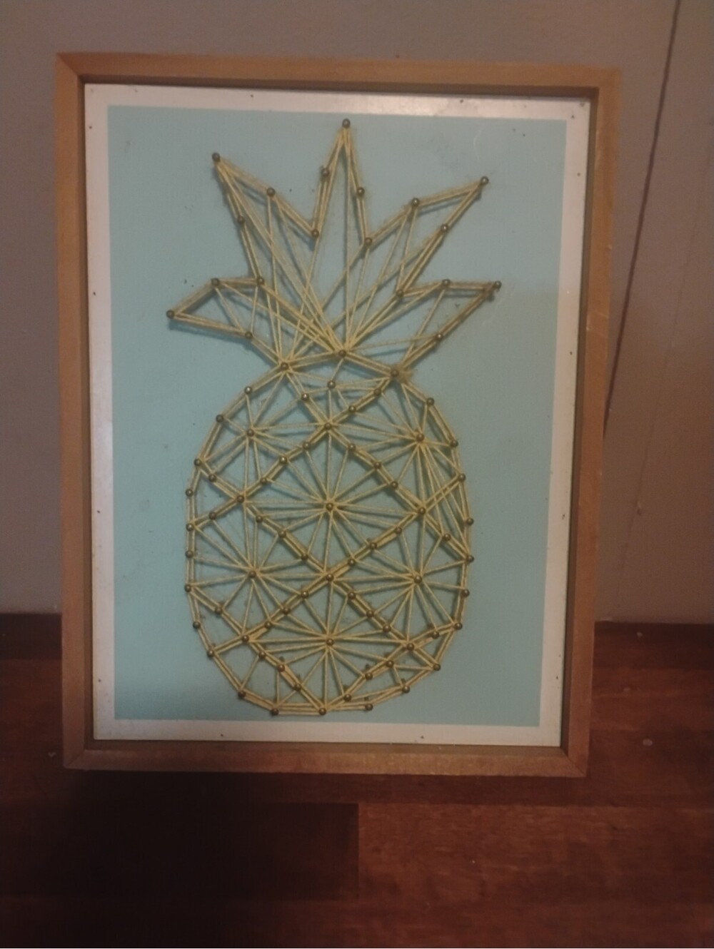 Hobby Lobby Geometric Pineapple String Art Wooden Framed Wall Decor